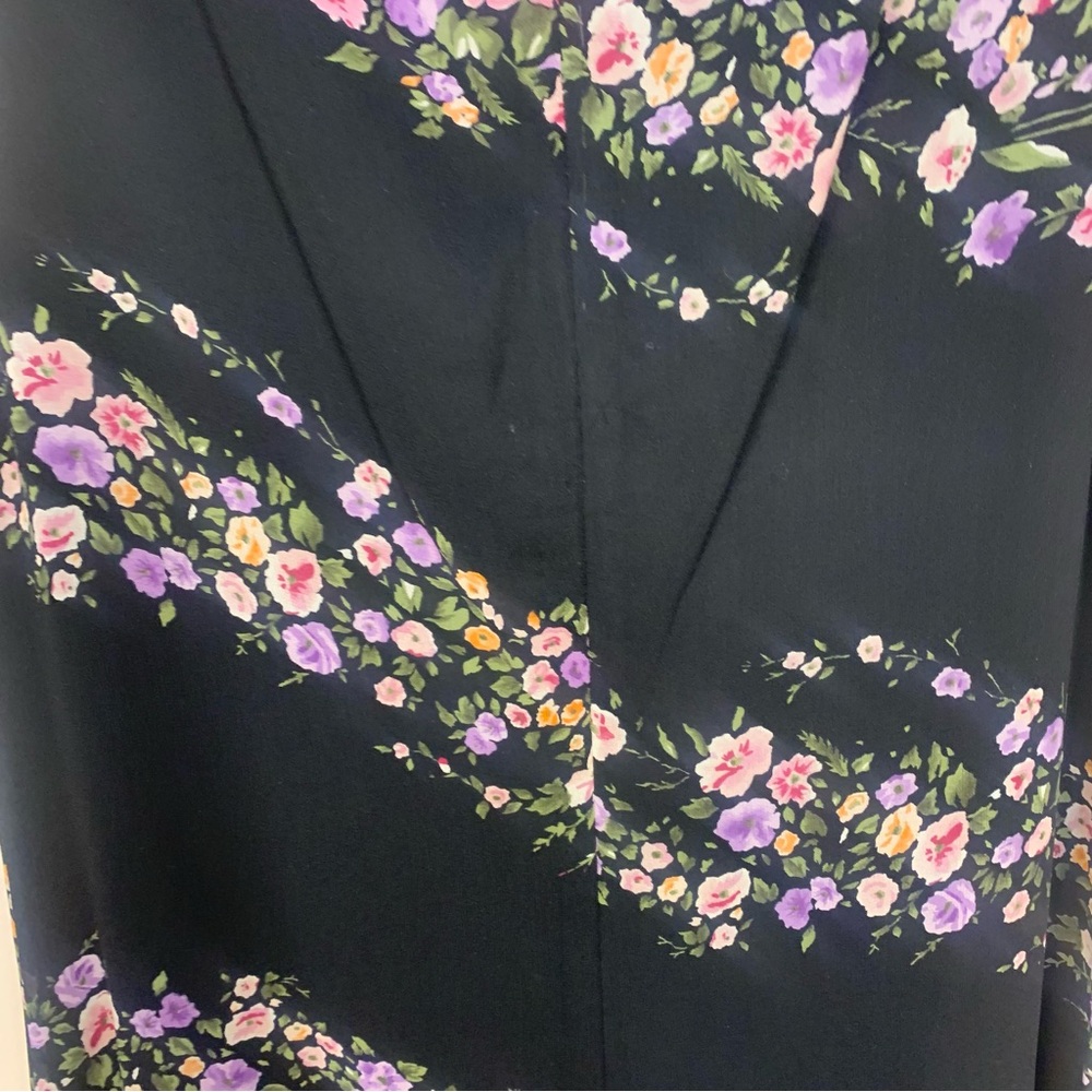 VTG Jones New York Sport 100% Silk Floral Sleeveless Maxi Dress - Picture 5 of 11